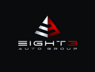 Eight3 auto group logo design by Rizqy