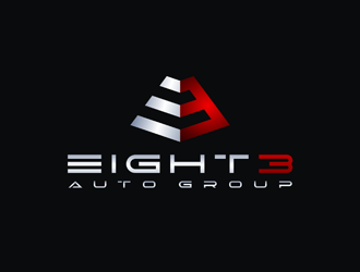 Eight3 auto group logo design by Rizqy