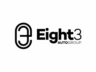 Eight3 auto group logo design by Alfatih05