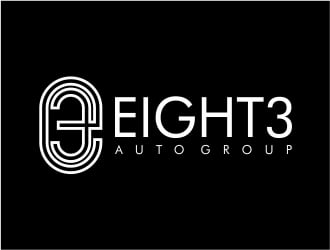 Eight3 auto group logo design by Alfatih05