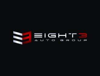 Eight3 auto group logo design by Rizqy