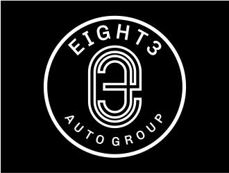 Eight3 auto group logo design by Alfatih05