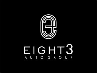 Eight3 auto group logo design by Alfatih05