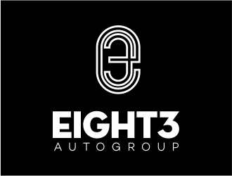 Eight3 auto group logo design by Alfatih05