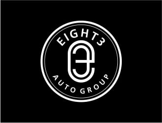 Eight3 auto group logo design by Alfatih05