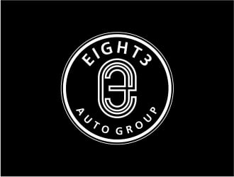 Eight3 auto group logo design by Alfatih05