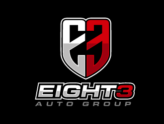 Eight3 auto group logo design by THOR_