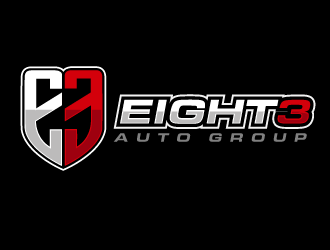 Eight3 auto group logo design by THOR_