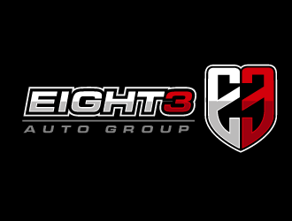 Eight3 auto group logo design by THOR_