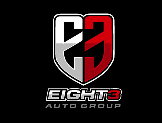 Eight3 auto group logo design by THOR_