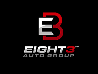 Eight3 auto group logo design by THOR_