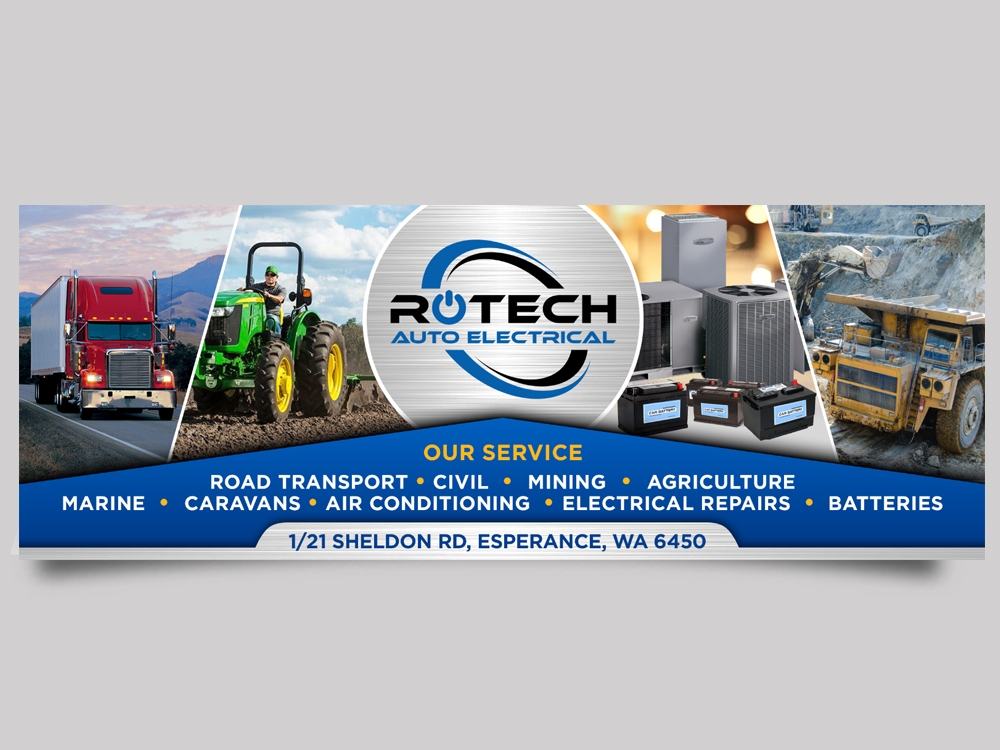 Rotech Auto Electrical logo design by Realistis