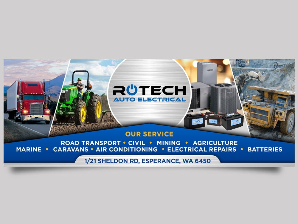 Rotech Auto Electrical logo design by Realistis