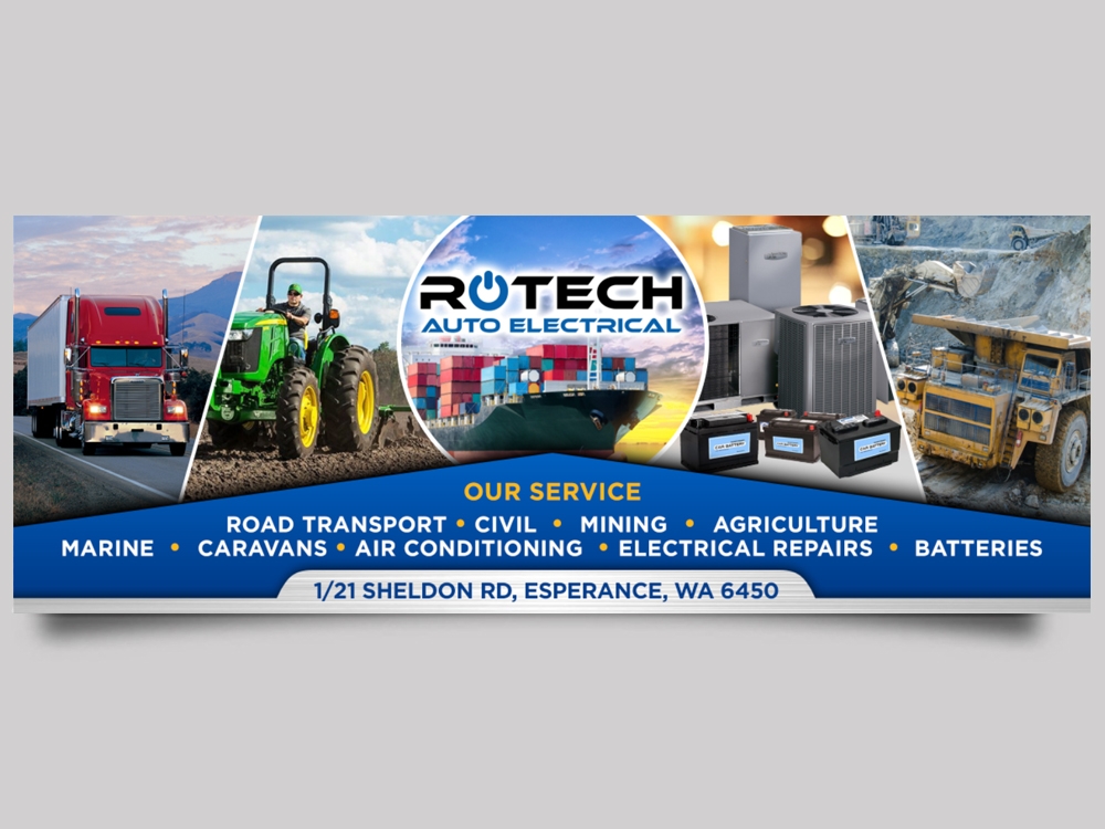 Rotech Auto Electrical logo design by Realistis