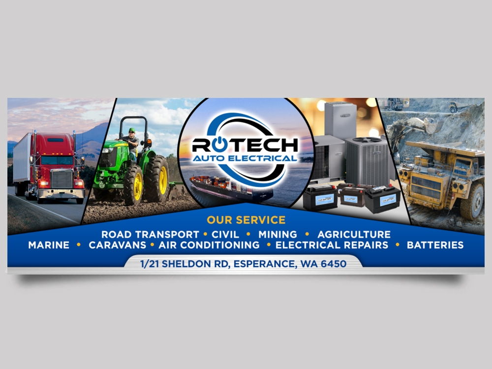 Rotech Auto Electrical logo design by Realistis