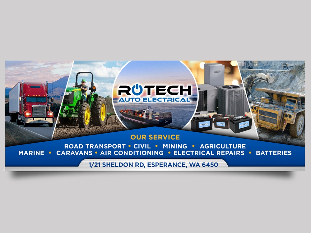 Rotech Auto Electrical logo design by Realistis