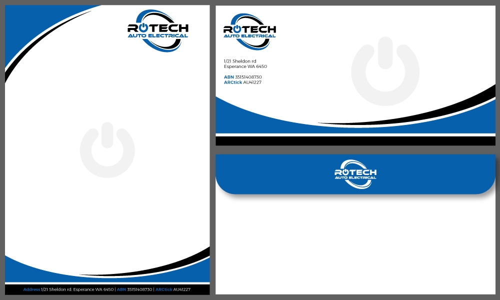 Rotech Auto Electrical logo design by Gelotine