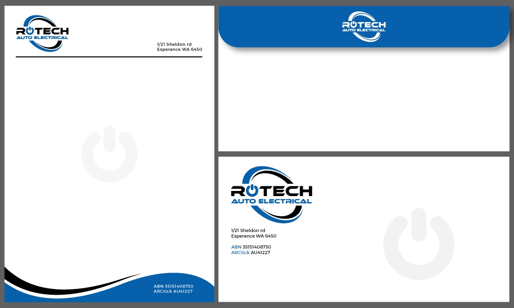 Rotech Auto Electrical logo design by Gelotine