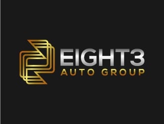 Eight3 auto group logo design by MUSANG