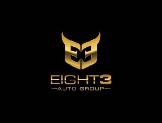 Eight3 auto group logo design by usef44