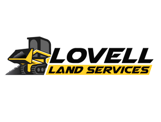 Lovell Land Services logo design by megalogos