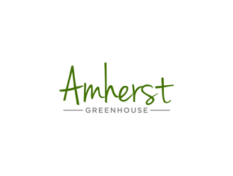 Amherst Greenhouse logo design by alby