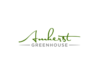 Amherst Greenhouse logo design by alby