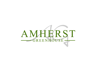 Amherst Greenhouse logo design by alby