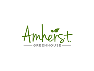 Amherst Greenhouse logo design by alby