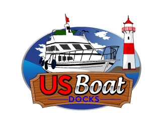 US BOAT DOCKS logo design by AamirKhan