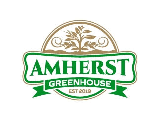 Amherst Greenhouse logo design by josephope