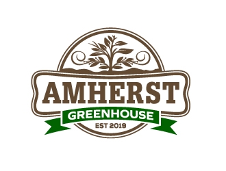 Amherst Greenhouse logo design by josephope