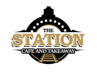 The station  cafe and takeaway logo design by kunejo