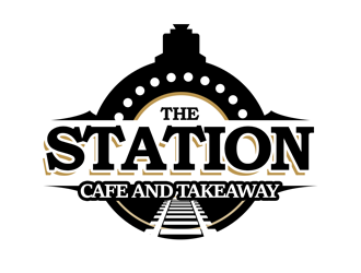 The station  cafe and takeaway logo design by kunejo