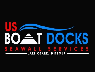 US BOAT DOCKS logo design by PMG