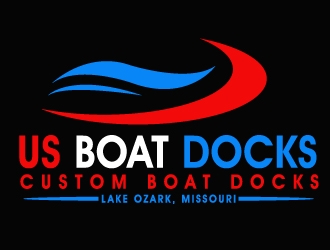 US BOAT DOCKS logo design by PMG