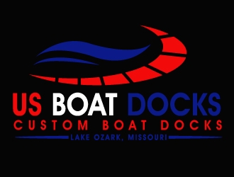 US BOAT DOCKS logo design by PMG