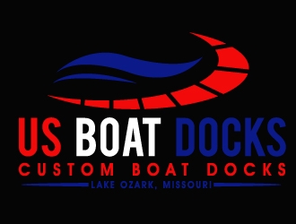 US BOAT DOCKS logo design by PMG