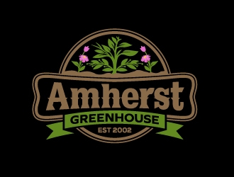 Amherst Greenhouse logo design by josephope