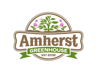 Amherst Greenhouse logo design by josephope