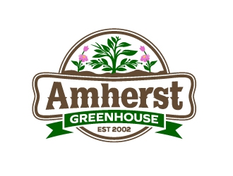 Amherst Greenhouse logo design by josephope