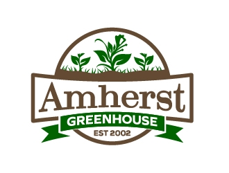 Amherst Greenhouse logo design by josephope