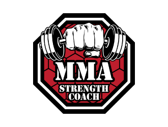 MMA STRENGTH COACH logo design by nona