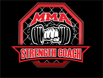 MMA STRENGTH COACH logo design by bosbejo