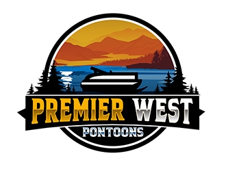 Premier West Pontoons logo design by PrimalGraphics