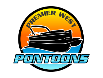 Premier West Pontoons logo design by beejo