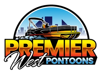 Premier West Pontoons logo design by DreamLogoDesign