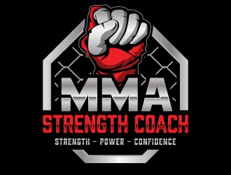 MMA STRENGTH COACH logo design by akilis13