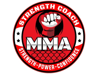 MMA STRENGTH COACH logo design by MUSANG