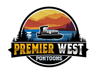 Premier West Pontoons logo design by PrimalGraphics